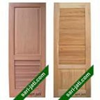 solid wood louvre panel door