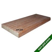 Decking kayu bengkirai outdoor ukuran 25x145 mm model anti selip tipe SDRC 25140