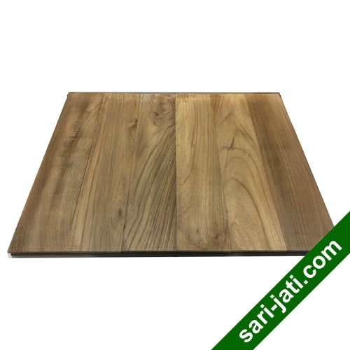 Flooring lantai kayu jati perhutani I grade A ukuran 1,5 x 9 cm model SF 1590