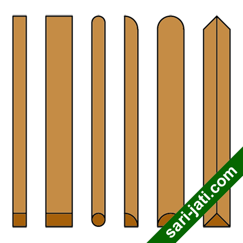 Katalog contoh gambar model desain lis geometris dari HMR dan kayu