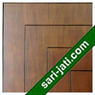 Detil pintu double plywood mahoni finishing melamine alur  nad vertikal dan horisontal FS 1B13