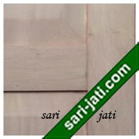 Detil pintu kayu kamper, panil solid raised bevel asimetris SRP 2A4