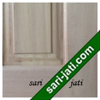 Detil pintu kayu kamper, panil solid raised bevel SRP 3A2