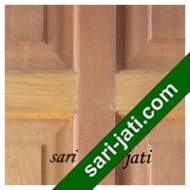  Detil Pintu Panel Solid Raised Dibevel Kayu Merbau SRP 6A7