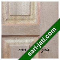 Detil pintu kayu merbau, panil solid raised bevel SRP 8A1