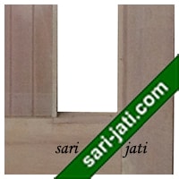 Pintu Panil Kaca Kayu Kamper SGP 1A6