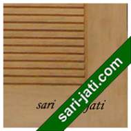  Detil Pintu Panil Solid Flat Alur Nad Kecil Horisontal Kayu Jati Perhutani I SFP 1E3