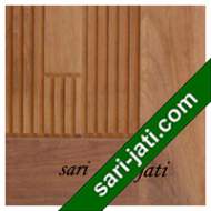  Detil Pintu Panil Solid Flat Alur Nad Kecil Vertikal Kayu Merbau SFP 1E5