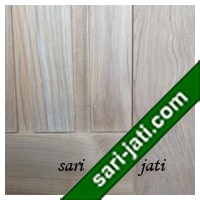 detil pintu minimalis kayu jati perhutani 1 panil solid flat variasi alur nad vertikal lebar SFP 1E7