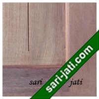 detil pintu minimalis kayu merbau panil solid flat SFP 3A6