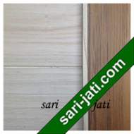  Detil Pintu Panil Plywood Flat Alur Nad Kecil Horisontal Kayu Jati Perhutani III Plywood Tripleks Meranti + Lis Timbul SPFP 1B6